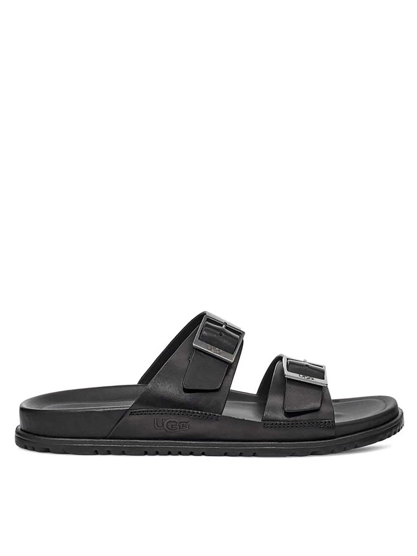 UGG Wainscott Buckle Slide - Black Leather