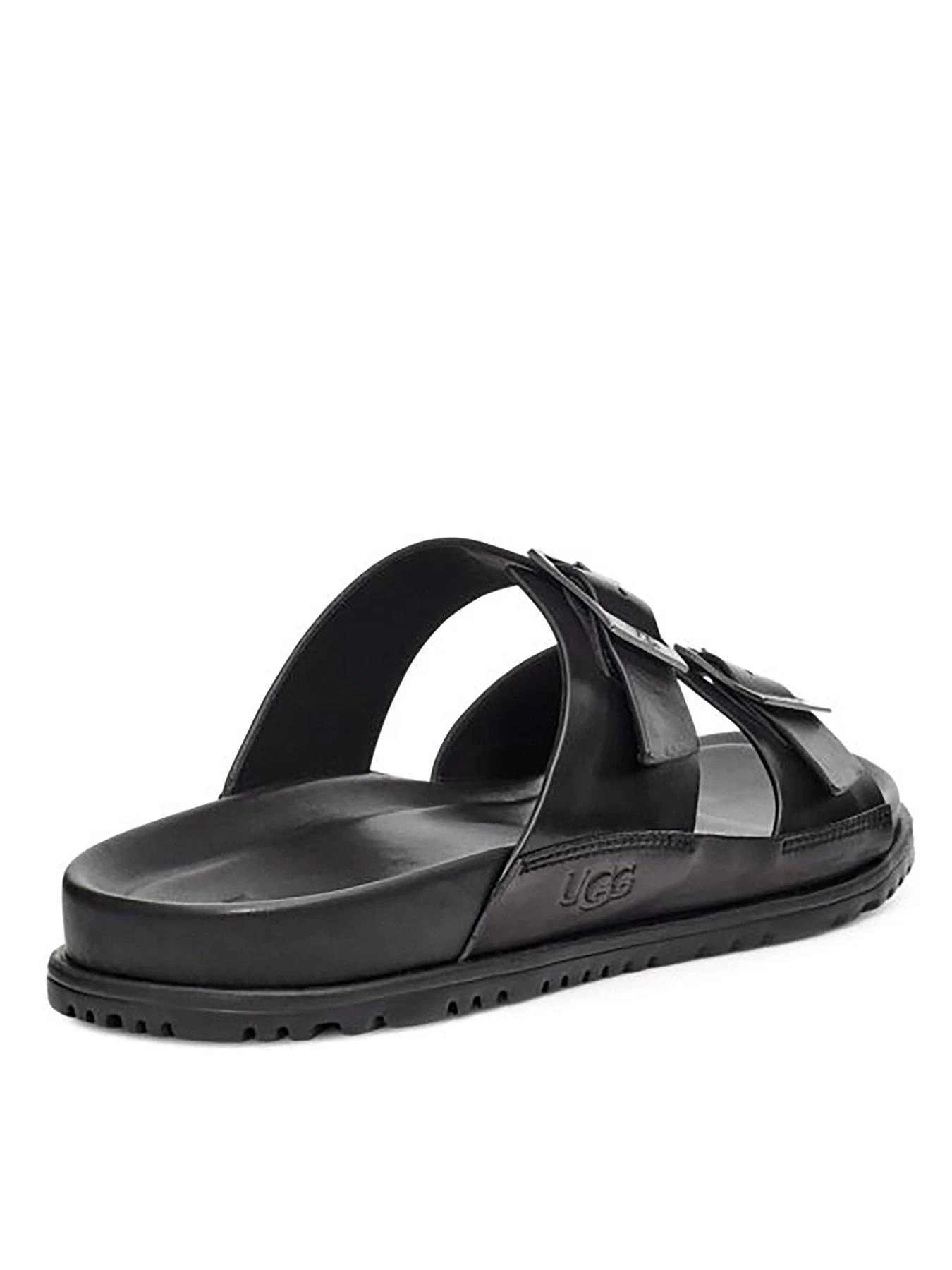 UGG Wainscott Buckle Slide - Black Leather - Image 2