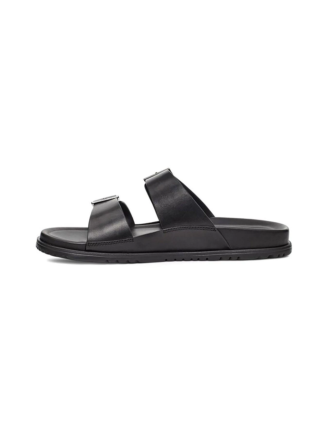 UGG Wainscott Buckle Slide - Black Leather - Image 5