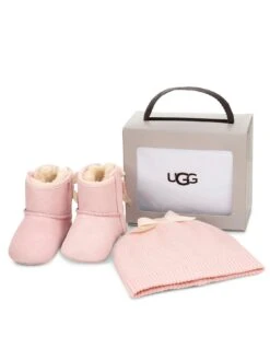 UGG Baby Jesse Bow Ll And Beanie Set - Pink
