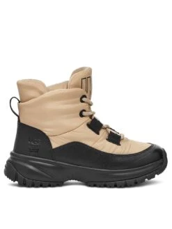 UGG Yose Puffer Lace Ankle Boots - Mustard Seed