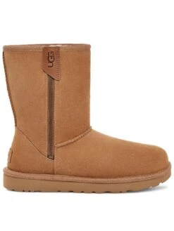 UGG Classic Short Bailey Zip Calf Boots - Chestnut