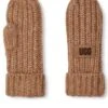 UGG Airy Knit Chunky Rib Knit Mitten - Brown