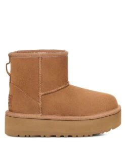 UGG Kids Classic Mini Platform Classic Boot - Brown