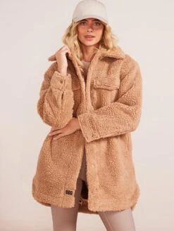 UGG Ugg Frankie Fluff Shirt Jacket - Camel
