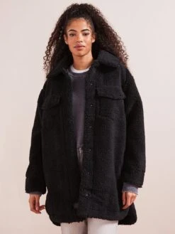 UGG Ugg Frankie Fluff Shirt Jacket - Black